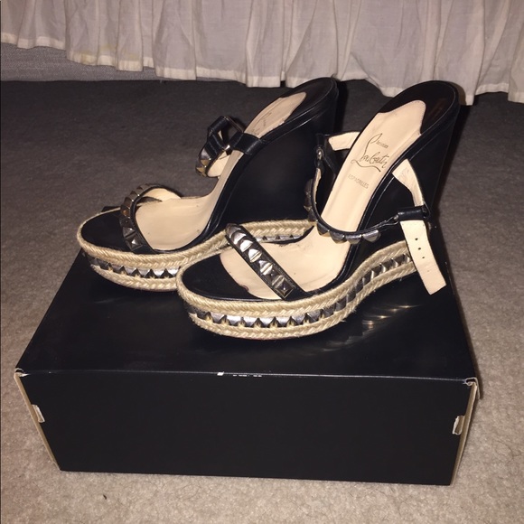 Christian Louboutin Shoes - Louboutin Cataclou Black Wedge